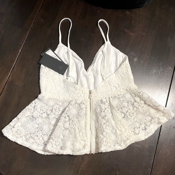 NEW GUESS lace up cami top adjustable straps XS - Picture 3 of 6